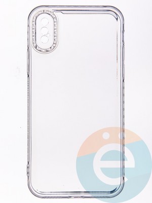 Накладка силиконовая Diamond Space для Apple iPhone X/XS прозрачная - фото 52684