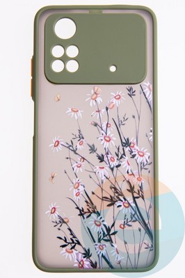 Накладка пластиковая с картинкой для Poco M4 Pro 4G хаки - фото 52750