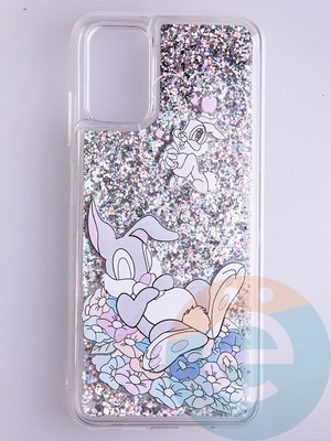 Накладка Переливашка на Samsung Galaxy A03S кролик - фото 53029