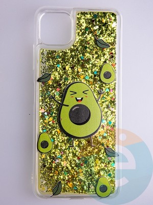 Накладка Переливашка на Samsung Galaxy A22S/A22 5G авокадо - фото 53059