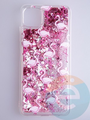 Накладка Переливашка на Samsung Galaxy A22S/A22 5G фламинго - фото 53074