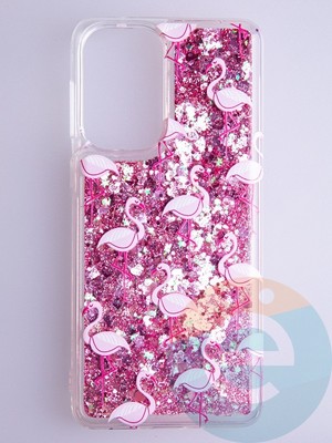 Накладка Переливашка на Samsung Galaxy A33 фламинго - фото 53090