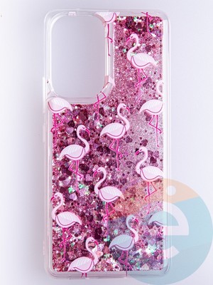 Накладка Переливашка на Samsung Galaxy A53 фламинго - фото 53114