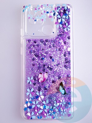 Накладка Переливашка на Xiaomi Redmi 10C/Poco C40 бабочки - фото 53135