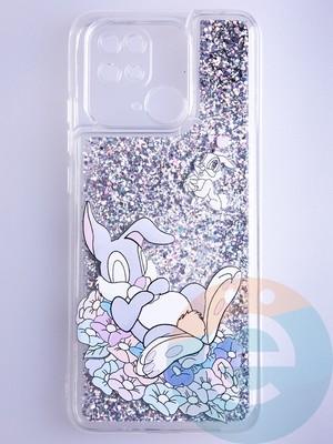 Накладка Переливашка на Xiaomi Redmi 10C/Poco C40 кролик - фото 53138