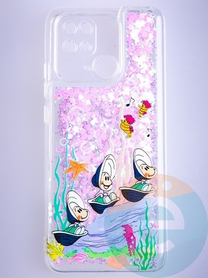 Накладка Переливашка на Xiaomi Redmi 10C/Poco C40 ракушки - фото 53141
