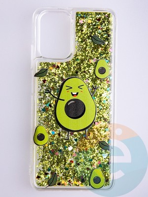 Накладка Переливашка на Xiaomi Redmi Note 10 4G/Poco M5S авокадо - фото 53162