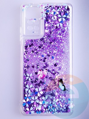 Накладка Переливашка на Xiaomi Redmi Note 11 Pro бабочки - фото 53217