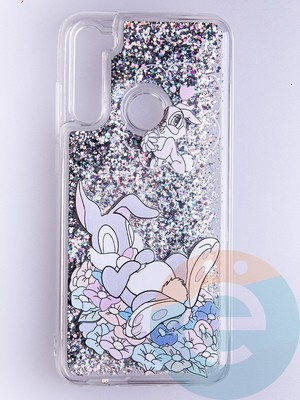 Накладка Переливашка на Xiaomi Redmi Note 8T кролик - фото 53249