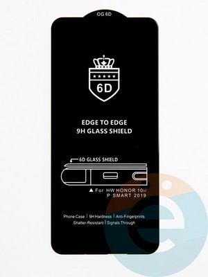 Защитное стекло 6D с полной проклейкой на Honor 10 Lite\P-smart (2019) черное - фото 53644