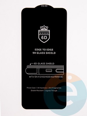 Защитное стекло 6D с полной проклейкой на Xiaomi Redmi 9/9A/9C/10A/Poco M5 черное - фото 53665