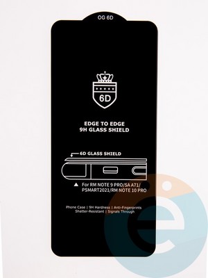 Защитное стекло 6D с полной проклейкой на Xiaomi Redmi Note 9 Pro/Note 9S/Poco F4 черное - фото 53666
