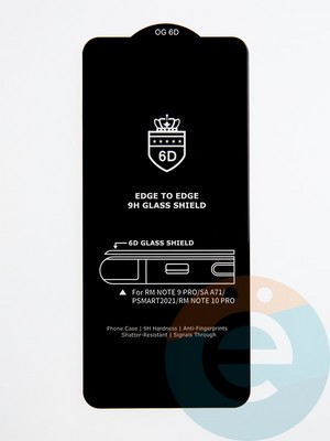 Защитное стекло 6D с полной проклейкой на Xiaomi Redmi Note 10 Pro/Note 11 5G/Note 11 Pro черное - фото 53669