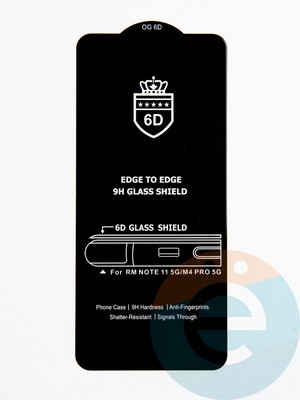Защитное стекло 6D с полной проклейкой на Xiaomi K40/K40 Pro/Poco F3 черное - фото 53671