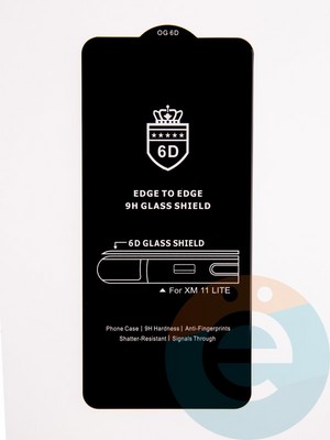Защитное стекло 6D с полной проклейкой на Xiaomi Mi 11 Lite черное - фото 53684