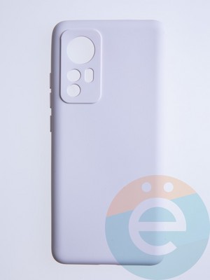 Накладка Silicone Cover (без логотипа, с защитой камеры) для Xiaomi Mi 12X молочная - фото 53732