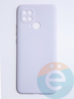 Накладка Silicone Cover (без логотипа, с защитой камеры) для Xiaomi Redmi 10C/Poco C40 молочная - фото 53767