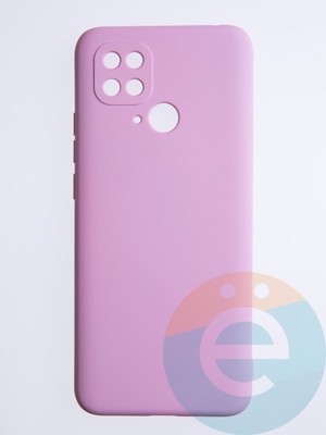 Накладка Silicone Cover (без логотипа, с защитой камеры) для Xiaomi Redmi 10C/Poco C40 розовая - фото 53773