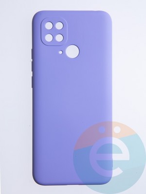 Накладка Silicone Cover (без логотипа, с защитой камеры) для Xiaomi Redmi 10C/Poco C40 сиреневая - фото 53781