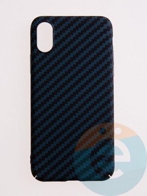 Накладка пластиковая Unique case (в коробке) для Apple iPhone X/XS синяя - фото 54636