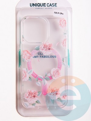 Накладка силиконовая Apple MagSafe для Apple iPhone 12 Pro Max розовая - фото 54656