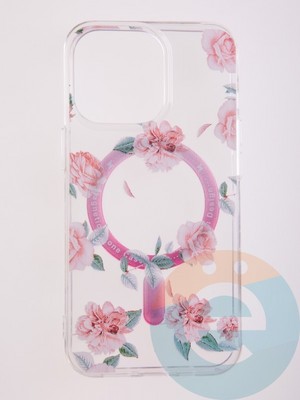 Накладка силиконовая Apple MagSafe для Apple iPhone 13 розовая - фото 54687