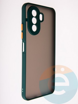 Накладка пластиковая с силиконовой окантовкой с защищенной камерой для Huawei Nova Y70 зеленая - фото 54762