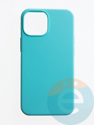 Накладка силиконовая Silicone Case (без логотипа) для Apple iPhone 13 Mini бирюзовая - фото 54887