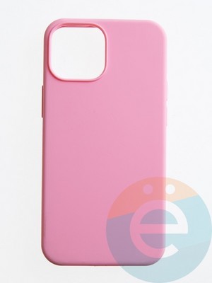 Накладка силиконовая Silicone Case (без логотипа) для Apple iPhone 12 Mini розовая - фото 55474