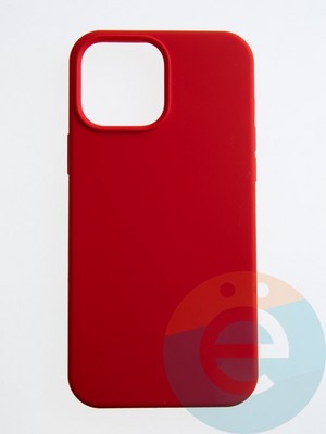 Накладка силиконовая Silicone Case (без логотипа) для Apple iPhone 12 Pro Max красная - фото 55506