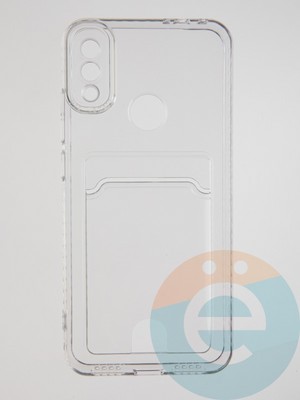 Накладка силиконовая с кардхолдером для Xiaomi Redmi Note 7 прозрачная - фото 55906