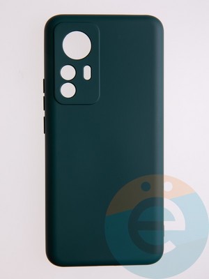 Накладка Silicone Cover (без логотипа, с защитой камеры) для Xiaomi Mi 12T зеленая - фото 56006