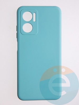 Накладка Silicone Cover (без логотипа, с защитой камеры) для Xiaomi Redmi Note 11E бирюзовая - фото 56035