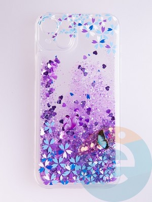 Накладка Переливашка на Apple iPhone 14 Plus бабочки - фото 56076