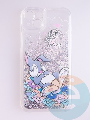 Накладка Переливашка на Apple iPhone 14 Plus кролик - фото 56078