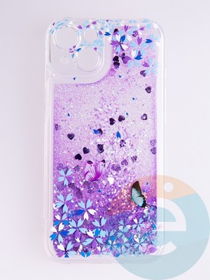 Накладка Переливашка на Apple iPhone 14 бабочки - фото 56120