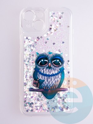 Накладка Переливашка на Apple iPhone 14 сова - фото 56128