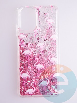 Накладка Переливашка на Poco M5S фламинго - фото 56144