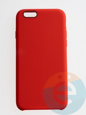 Накладка силиконовая Silicone Case (без логотипа) для Apple iPhone 6/6S красная - фото 56212