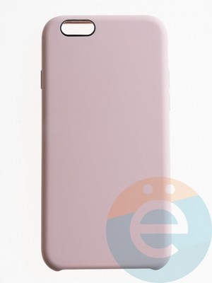Накладка силиконовая Silicone Case (без логотипа) для Apple iPhone 6/6S пудровая - фото 56216
