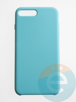 Накладка силиконовая Silicone Case (без логотипа) для Apple iPhone 7/8 Plus бирюзовая - фото 56244