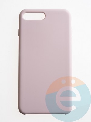 Накладка силиконовая Silicone Case (без логотипа) для Apple iPhone 7/8 Plus пудровая - фото 56252