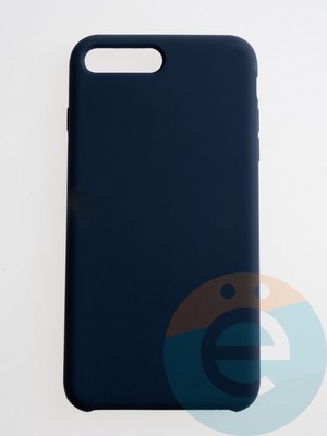 Накладка силиконовая Silicone Case (без логотипа) для Apple iPhone 7/8 Plus синяя - фото 56259