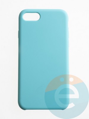 Накладка силиконовая Silicone Case (без логотипа) для Apple iPhone 7/8/SE 2020 бирюзовая - фото 56283