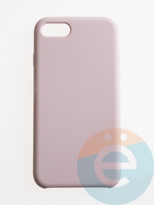 Накладка силиконовая Silicone Case (без логотипа) для Apple iPhone 7/8/SE 2020 пудровая - фото 56292