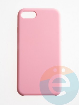 Накладка силиконовая Silicone Case (без логотипа) для Apple iPhone 7/8/SE 2020 розовая - фото 56295