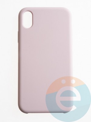 Накладка силиконовая Silicone Case (без логотипа) для Apple iPhone XS Max пудровая - фото 56406