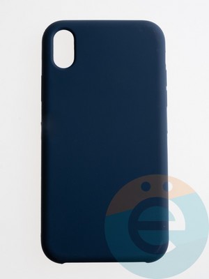 Накладка силиконовая Silicone Case (без логотипа) для Apple iPhone XS Max синяя - фото 56414