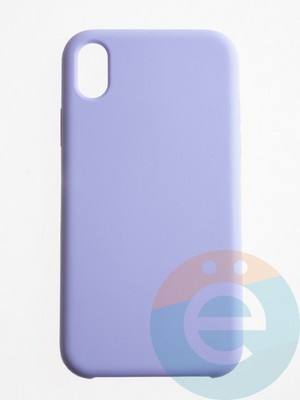 Накладка силиконовая Silicone Case (без логотипа) для Apple iPhone XS Max сиреневая - фото 56417