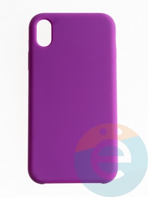 Накладка силиконовая Silicone Case (без логотипа) для Apple iPhone XR фиолетовая - фото 56344